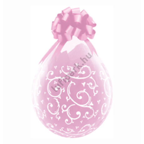 18 inch-es Filigree és Hearts-A-Round Töltős Lufi