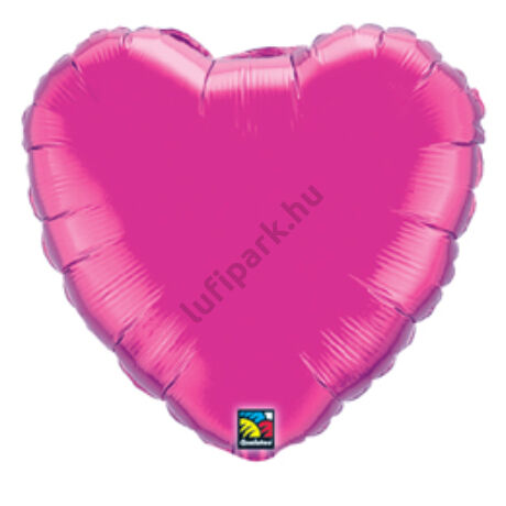 18 inch-es magenta szív alakú fólia