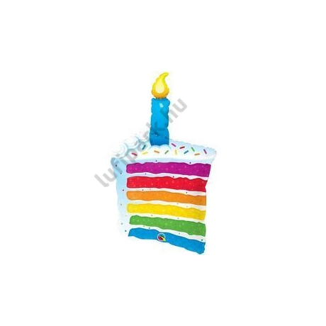 42 inch-es Rainbow Cake and Candles Super Shape Fólia Lufi