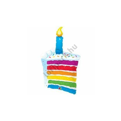 42 inch-es Rainbow Cake and Candles Super Shape Fólia Lufi
