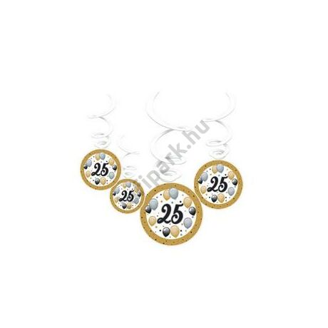 25-ös elegáns szülinapi függődekoráció