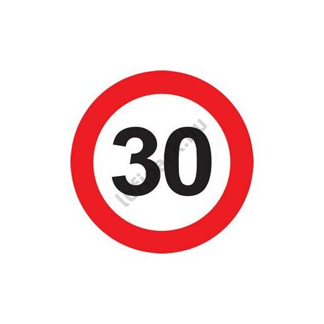 30-as sebességkorlátozó tábla 40 cm