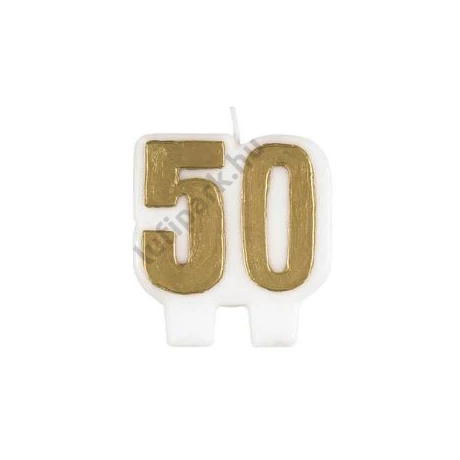 50-es Arany Szülinapi Számgyertya