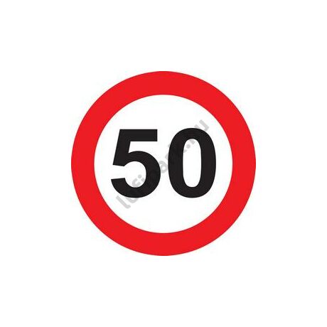 50-es sebességkorlátozó tábla 40 cm