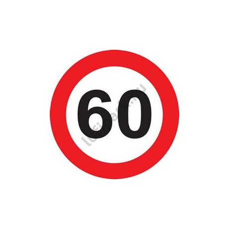60-as sebességkorlátozó tábla 40 cm