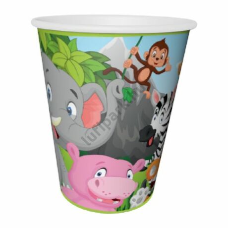 PARTI POHÁR SAFARI/DZSUNGEL MINTÁVAL