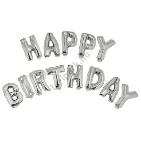 &quot;HAPPY BIRTHDAY&quot;,EZÜST 16&quot;/41CM FÓLIA LUFI