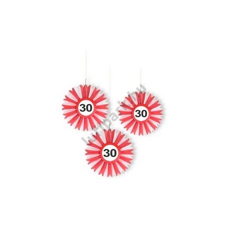 30-as Sebességkorlátozó Szülinapi Méhsejt Papír Dekoráció