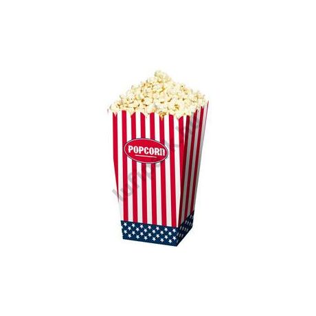 Amerikai Zászló Mintás Popcorn Doboz, 4 db-os