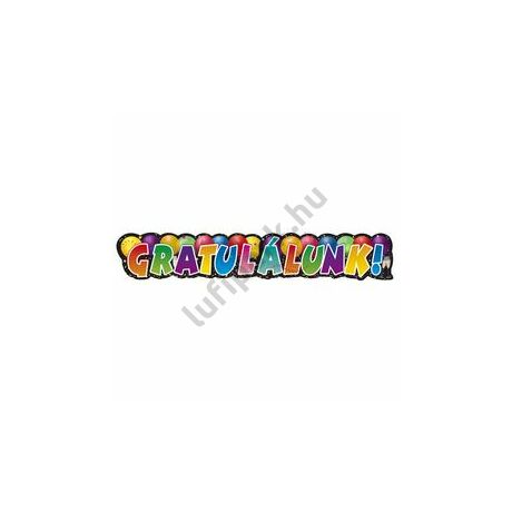 Gratulálunk feliratú parti banner
