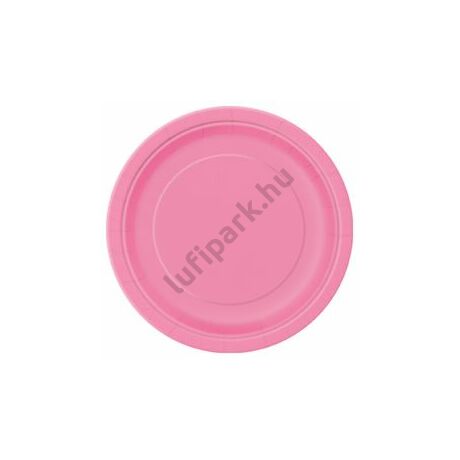 Hot Pink Papír Party Tányér - 23 cm, 8 db-os