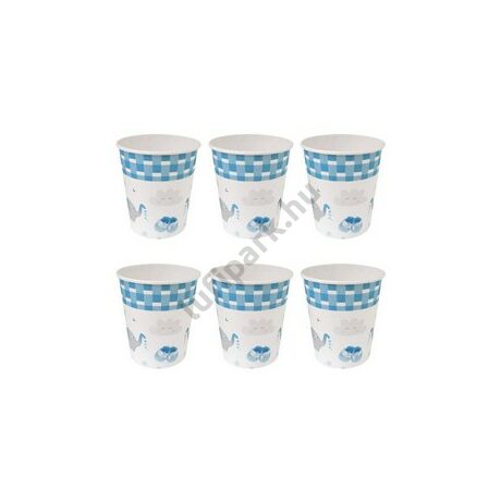 Kék Elefántos Parti Papír Pohár - 250 ml, 6 db-os