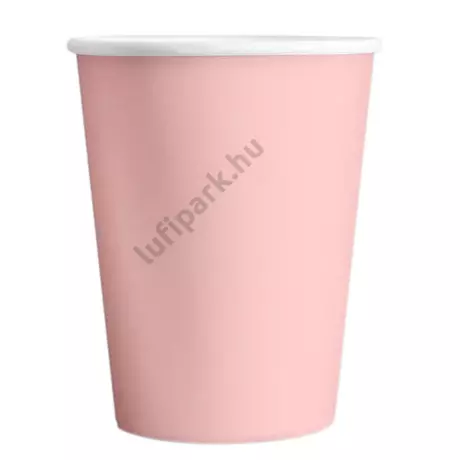 Party papír pohár, rózsaszín, 220ml, 6 db/csomag