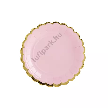rózsaszín papír tányér