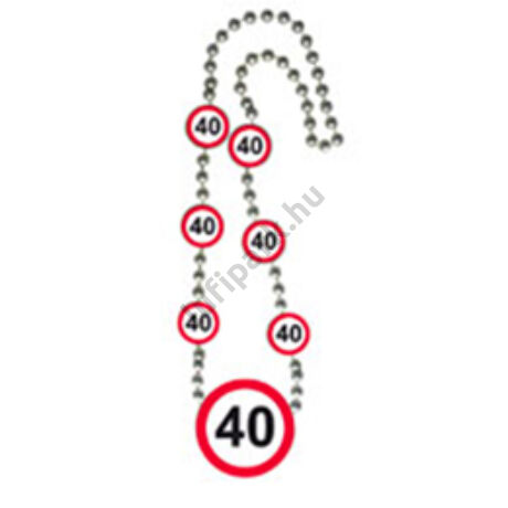 40-es sebességkorlátozó parti nyaklánc