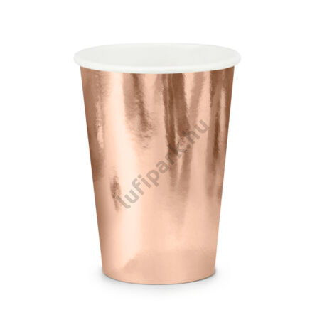 Parti pohár rosegold , 6 db, 2dl