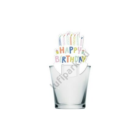 Happy Birthday Feliratú Szülinapi Pohárjelölő