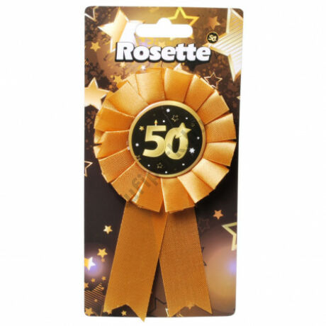 50. szülinapi kitűző fekete arany