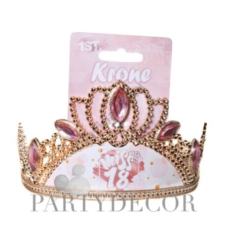 Miss 18 Rosegold, Köves Számos Szülinapi Tiara 18. Születésnapra