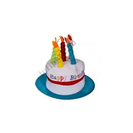 Torta formájú vicces szülinapi kalap gyertyákkal