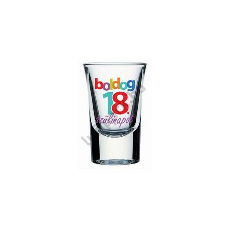 Boldog 18. Szülinapot Feliratú Feles Üve