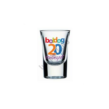 Boldog 20. Szülinapot Feliratú Feles Üve
