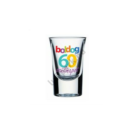 Boldog 60. Szülinapot Feliratú Feles Üve
