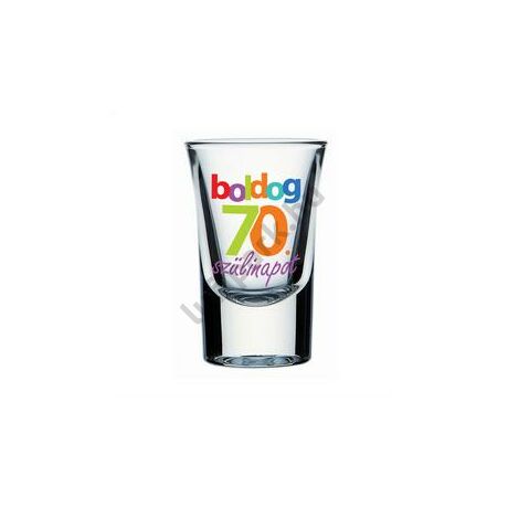 Boldog 70. Szülinapot Feliratú Feles Üve