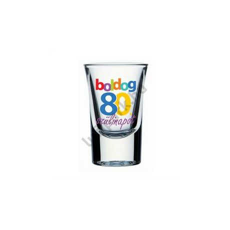 Boldog 80. Szülinapot Feliratú Feles Üve