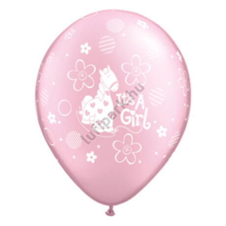 11 inch-es It is A Girl Soft Pony Prl Pink Lufi Babaszületésre