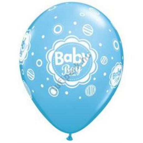 11 inch-es Baby Boy Dots Kisfiús Kék Léggömb 