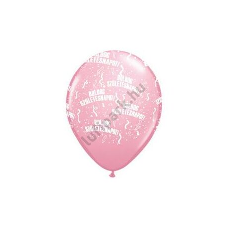 11 inch-es Boldog Születésnapot Pink Lufi