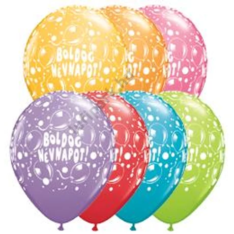 11 inch-es Boldog Névnapot Sparkling Balloons Festive Lufi 