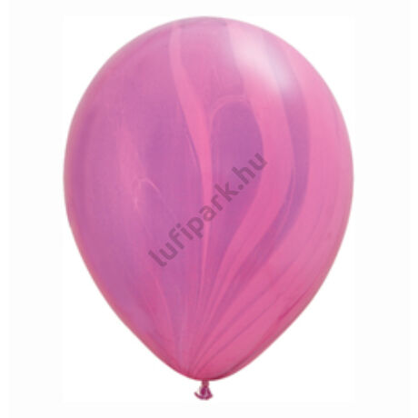11 Inch-Es Pink Violet Rainbow SuperAgate Kerek Latex Lufi