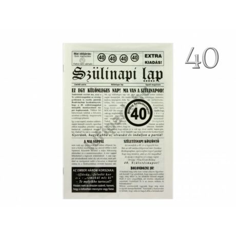 40-Es Számos Születésnapi Újság