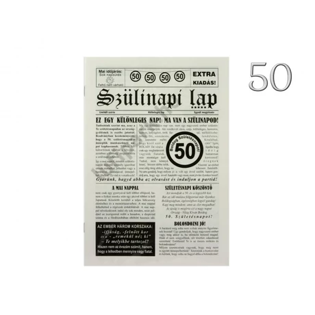 50-Es Számos Születésnapi Újság