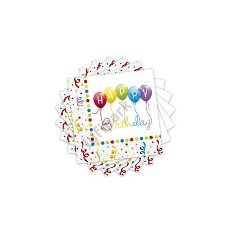 Születésnapi Party Szalvéta - 33 cm x 33 cm, 20 db-os