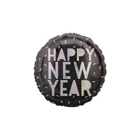 18 inch-es HNY irizáló fólia lufi