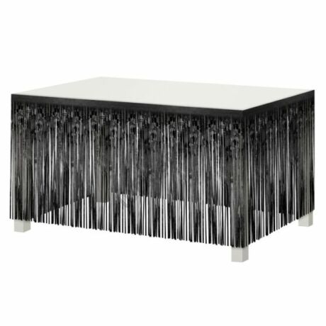 Fekete fólia lametta asztalra 80*300 cm