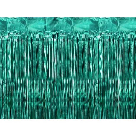 Party függöny/lametta üveg zöld 100x200