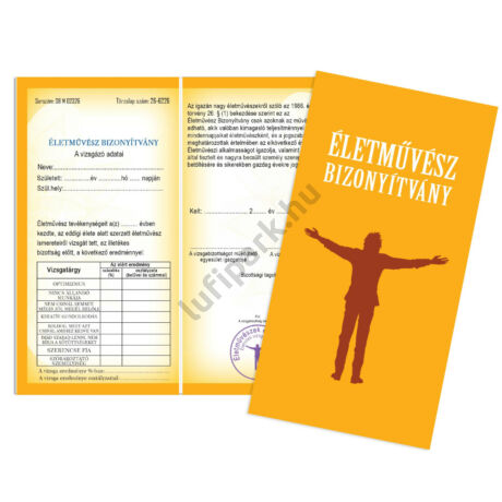 Életművész bizonyítvány