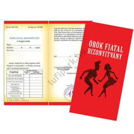 Örök fiatal bizonyítvány