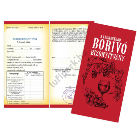 Borivó bizonyítvány