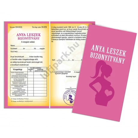 Anya leszek bizonyítvány