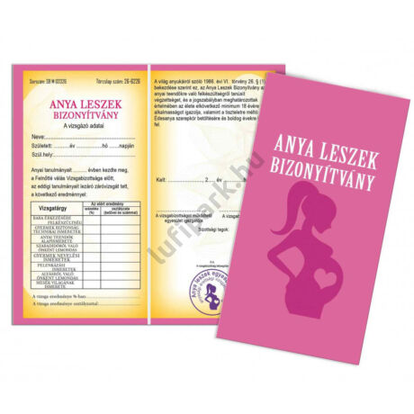 Anya leszek bizonyítvány