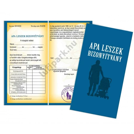 Apa leszek bizonyítvány