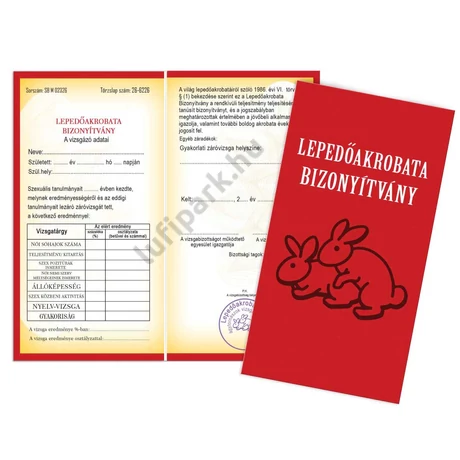 Bizonyítvány Lepedőakrobata