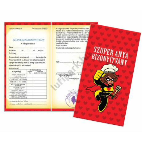 Szuper Anya bizonyítvány