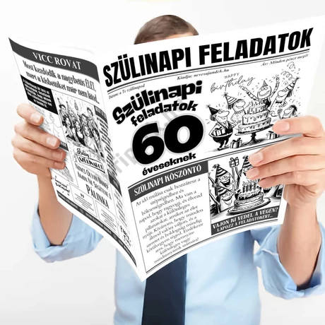 60 éveseknek szülinapi feladatok újság