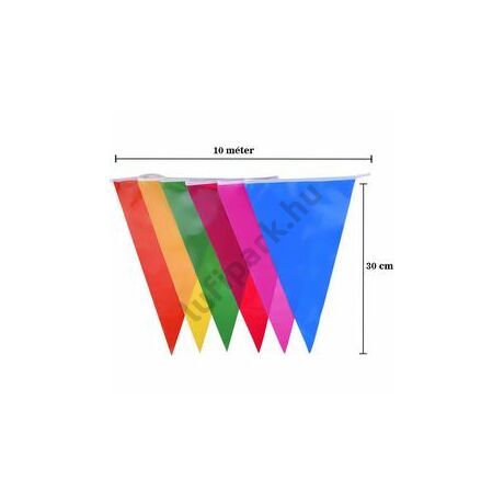 Közepes Színes Zászlófüzér - 10 m